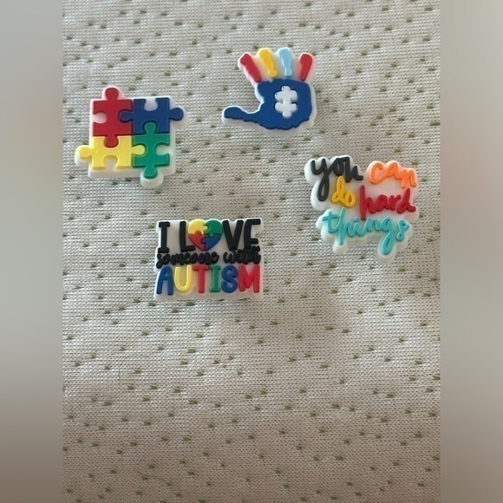 Jibbitz Autism Croc Charms Set of 4 NWT